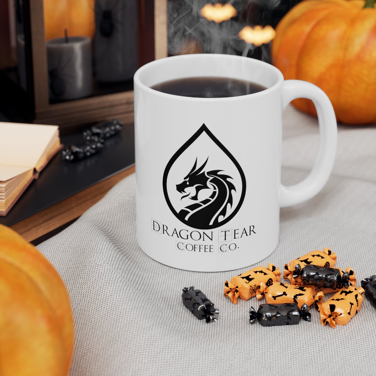 11oz White Dragon Mug