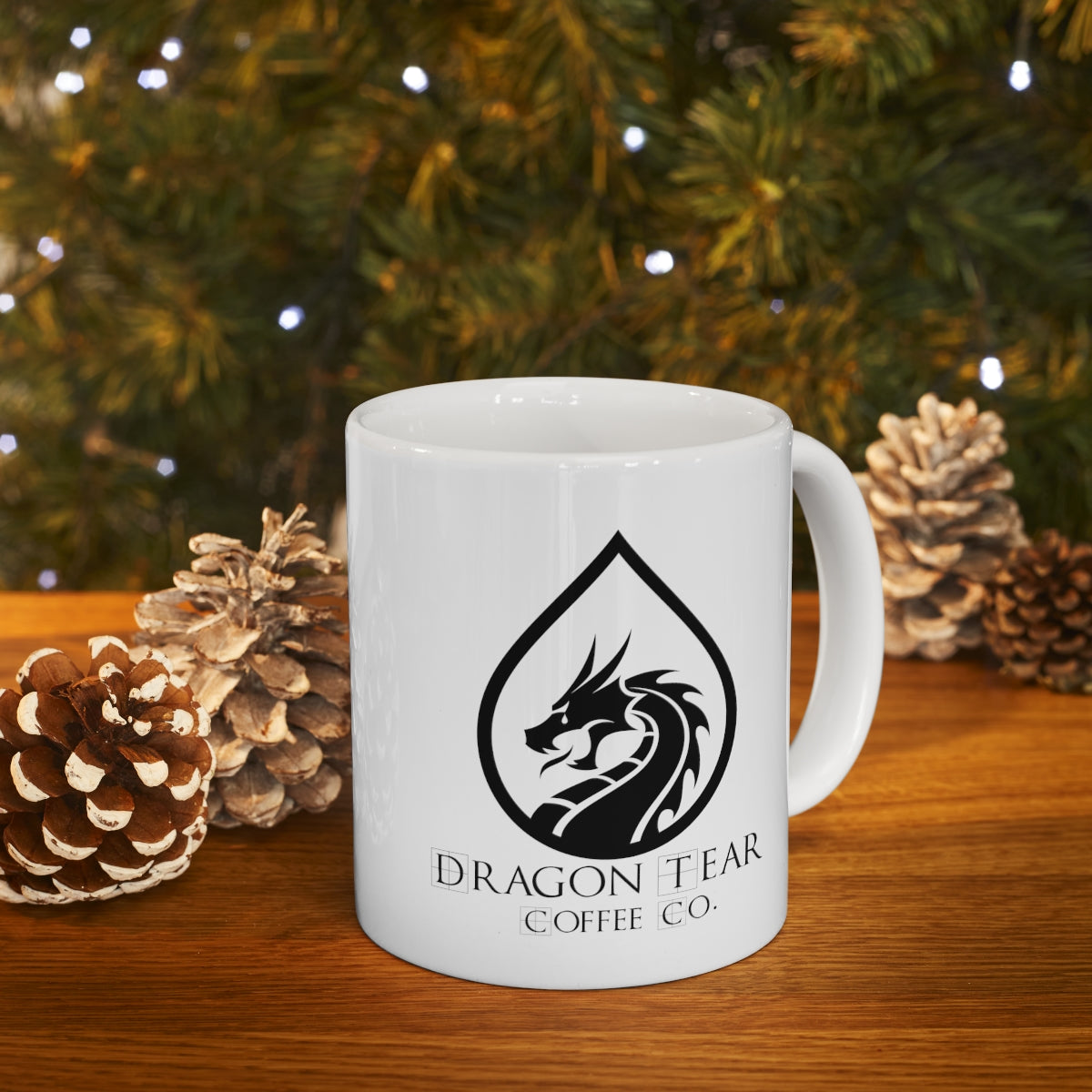 11oz White Dragon Mug