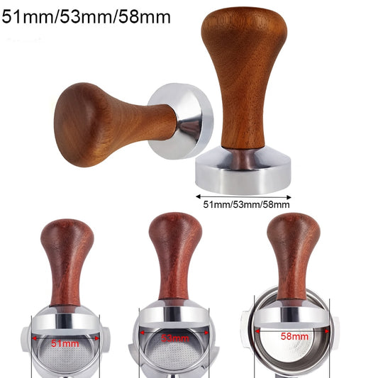 51mm/53mm/58mm Coffee Barista Espresso Flat Tamper Base Press Mat Dosing Ring Coffee Basket Portafilter Holder