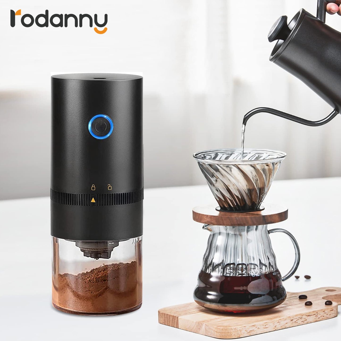 Electric Coffee Grinder, USB Rechargeable